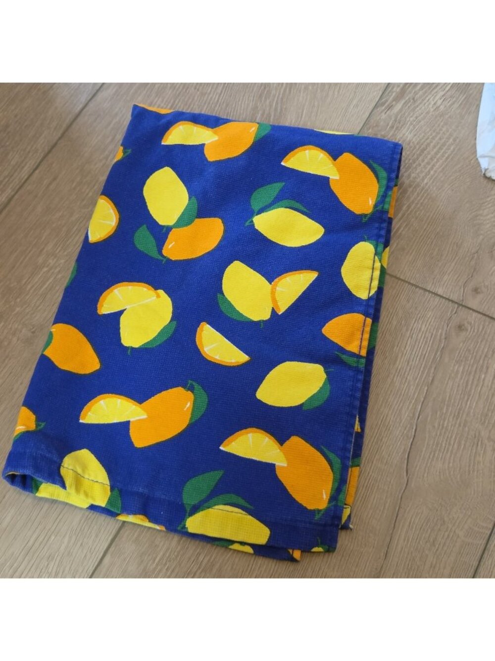 Kate Spade Blue & Yellow Lemon Kitchen Towel New NWOT